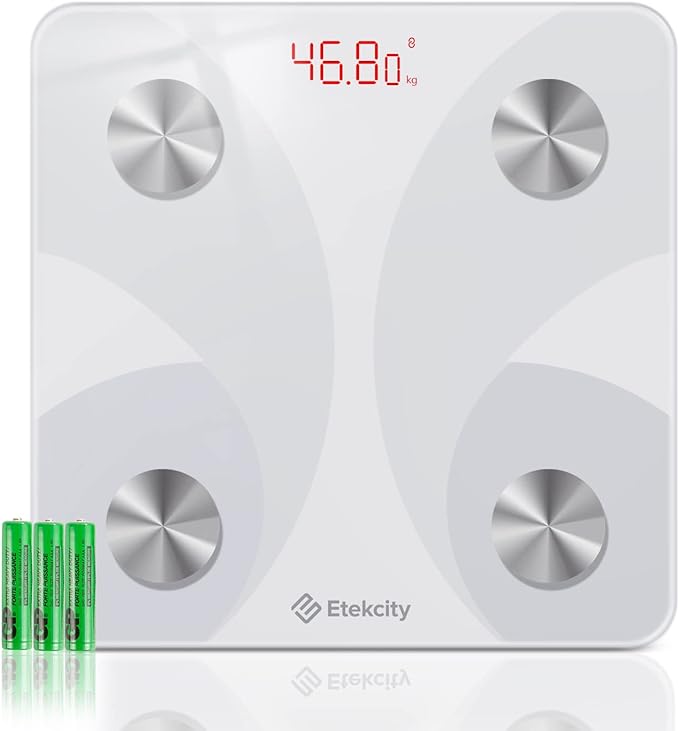 Etekcity Weight Scale, Smartphone Linked Body Composition Meter, 13 Item Measurement, Bluetooth Compatible, Automatic Data Graphing, Japanese Language Compatible, APP FIT8S (White) -  Australia