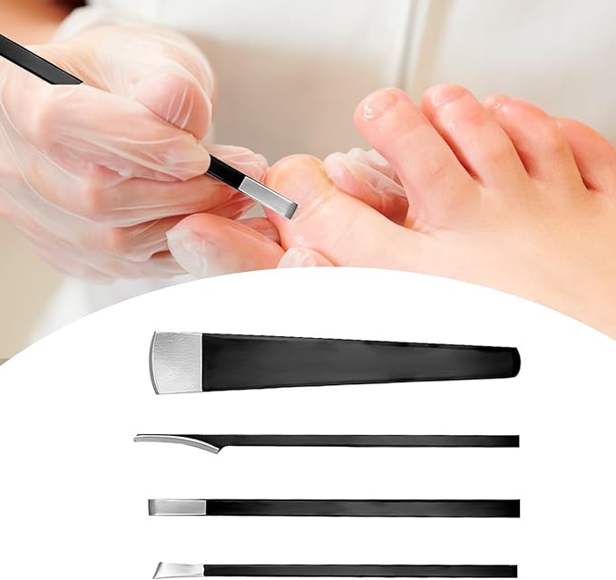 nalaina Pedicure Knife, Set of 4, Pedicure Kit, Pedicure Tool Set, Foot Cutting Knife, Nail Care, Cutter, Exfoliating, Dead Skin Removal, Portable, Convenient Storage Case, Stainless Steel, Unisex - BeesActive Australia