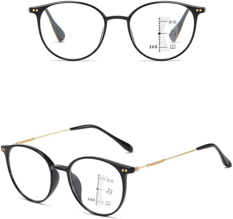 [Platamona] Bifocal Glasses for Men, Boston Type, Ultra Lightweight, Women's PC Glasses, Blue Light Cut, Ultra Light TR90+ Metal, Ultra Light Frame, Blue Light Cut, For Computers, Smartphones, Fashion Glasses, Special Case Included - BeesActive Australia