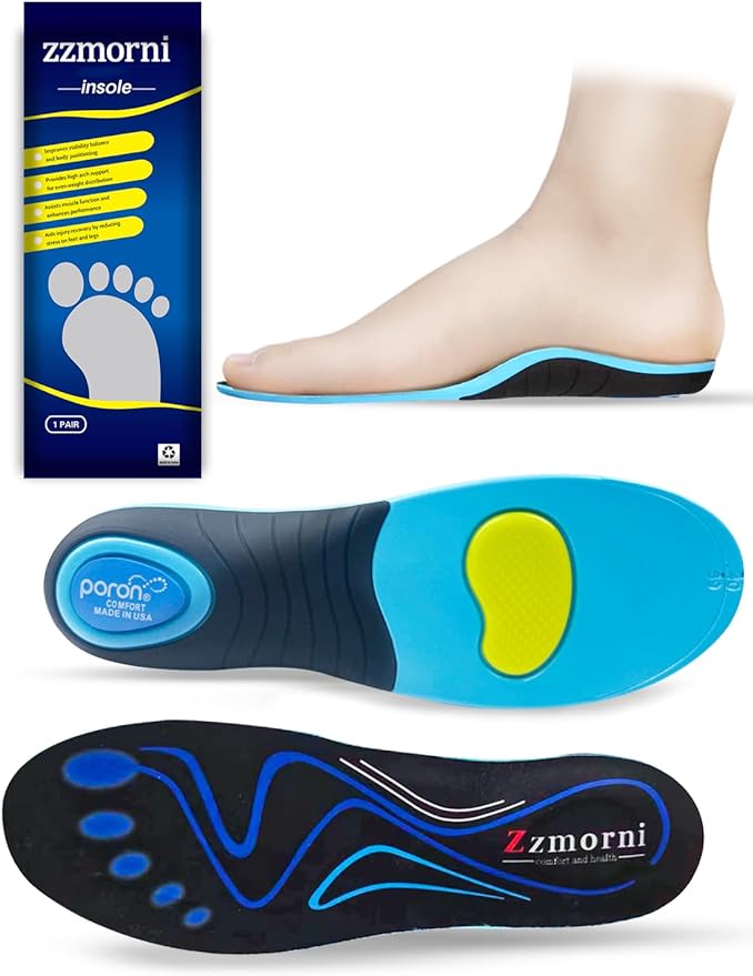 Zzmorni Insole, Supervised by Physical Therapists, Shock Absorption, Standing Work, Insole/Human Body Engineering, Arch Support, Insole, Comfortable, Antibacterial, Deodorization, Daily Life, 10.4 - - BeesActive Australia