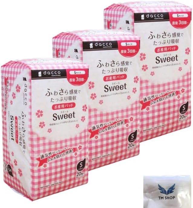 Dacco Baby Pad, Sweet Small Size, Soft and Absorbent, 20 Sheets x 3 Pieces + Pocket Tissue Included - BeesActive Australia