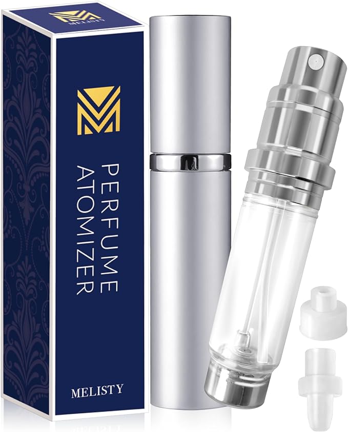 MELISTY Atomizer Perfume Portable Container [Compatible with Most Perfume Bottles] Leak-proof, Multi-layered Structure, 0.2 fl oz (5 ml) "Quick Charge Function for One-Touch Replenishment", Bottom -  Australia