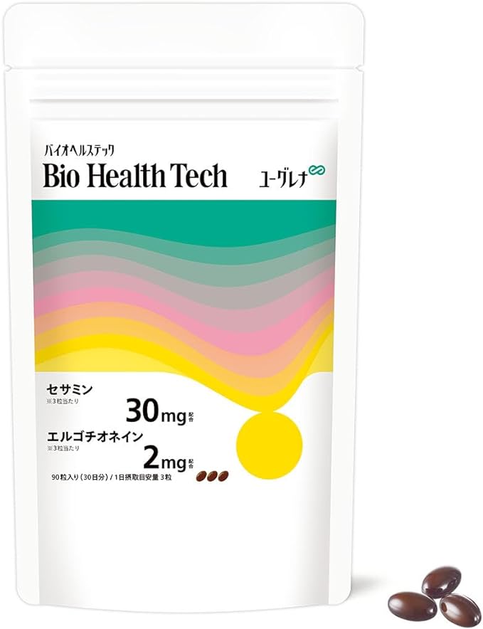 Euglena Bio Health Tech Sesamin 30mg & Ergothioneine 2mg Euglena Supplement Supplement Tablet Euglena Multi Vitamin Mineral Dietary Fiber Iron Zinc Vegetables Vitamins Euglena Present Gift - BeesActive Australia