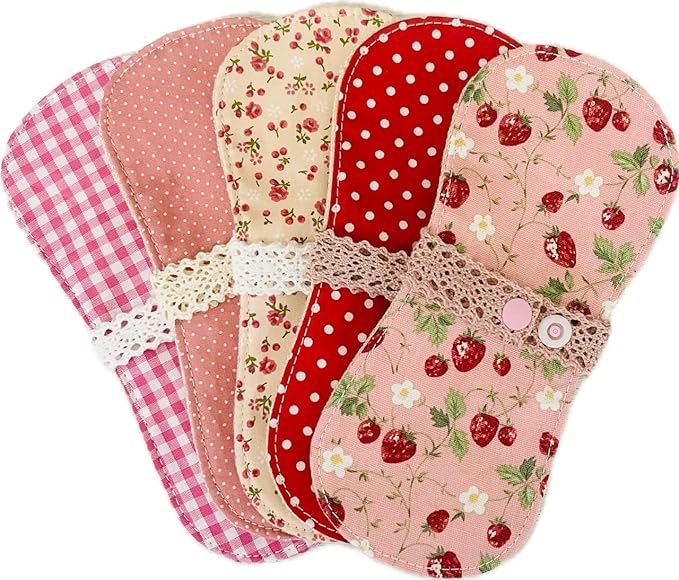 Suto Koton Cloth Napkin for Weeping Minina Liner, 5 Pieces, Made in Japan (Petit Berry) - BeesActive Australia