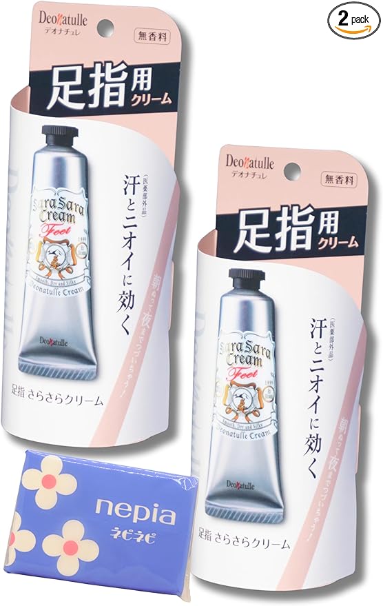 Deonature Smooth Toe Cream for Women, 1.1 oz (30 g), Prevents Foot Stains and Odors, Includes Bonus (Set of 2) - BeesActive Australia
