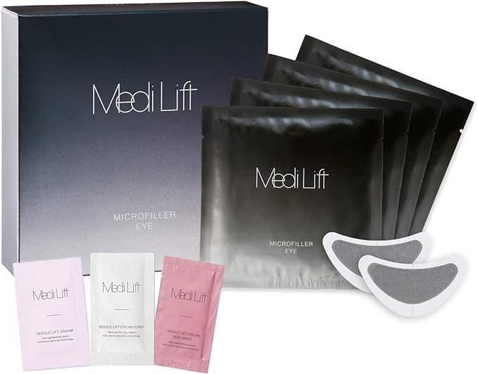 MediLift Microfiller Eyes, Set of 4 Bags + 3 Needle Pouches, Needle Patch, Eye Area, Niacinamide Hyaluronic Acid -  Australia