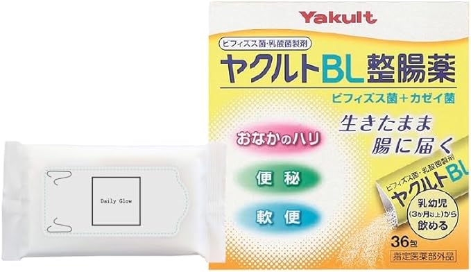Yakult BL Intestinal Medicine 36 packets x 1 + DailyGlow original wet tissue included, trial, regular use - BeesActive Australia