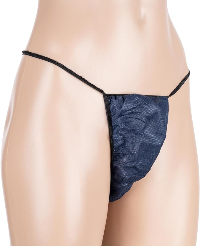 toysfan Disposable Paper Shorts T-back 10 Pack Disposable Pants Paper Pants for Men Women Unisex One Size Navy Navy Blue - BeesActive Australia