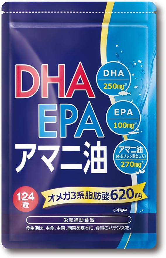 DHA / EPA / Flaxseed Oil 124 grains Made in Japan DHA EPA Flaxseed Oil Flaxseed Oil Blue Fish Smooth Fish Oil Omega 3 α-Linolenic Acid N-3 Fatty Acids Fish Oil Health Food Nutritional Supplement Supplement Present Gift - BeesActive Australia