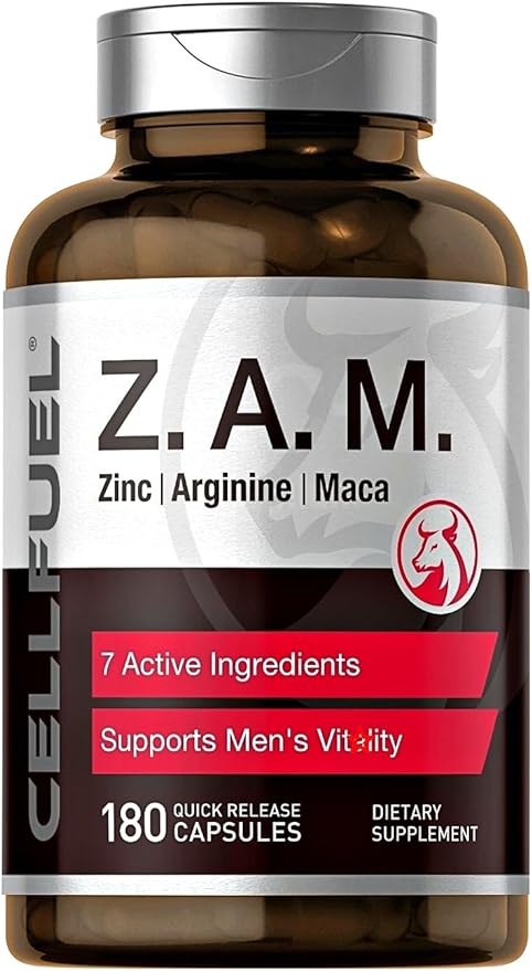ZAM Citrulline Arginine Zinc Maca (USA raw material) Supplement 180 tablets 30 days Contains Piperine Capsule Odorless Nutritional Functional Food CELLFUEL from NY - BeesActive Australia