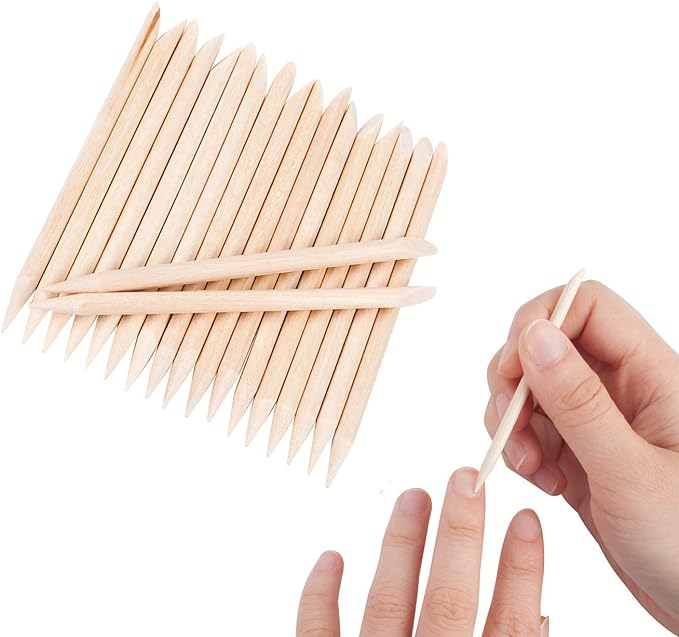 JUTOSU Orange Wood Sticks, Polish Nail Art, Nail Sticks, Nail Pusher, Nail Care Tool, Protruding Nail Correction, Easy Cuticle Treatment, Multi-functional, Wooden DIY (Set of 20) -  Australia