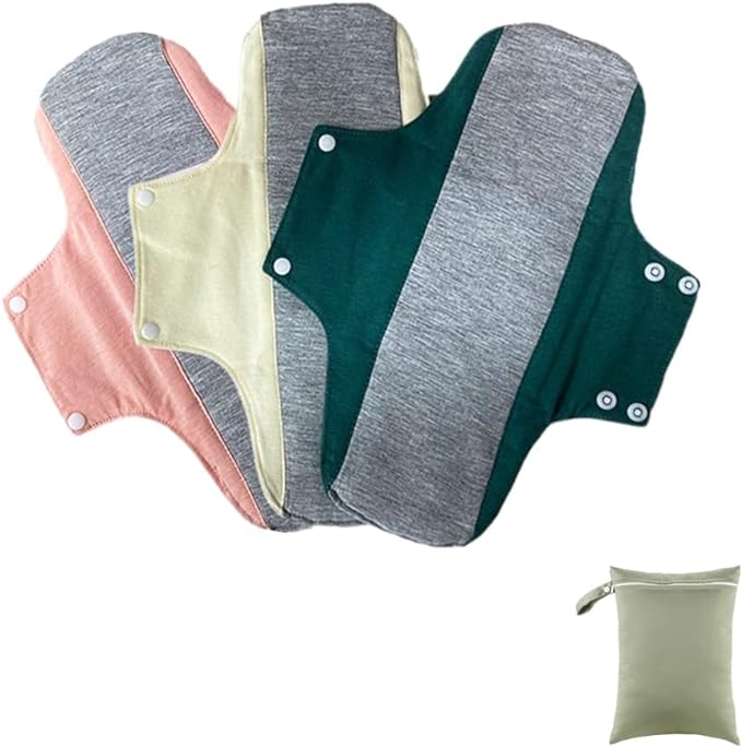 DEEYOTA Cloth Napkins, Menstrual Liner, Cotton, Snap Included, Reusable, Set of 3, 100% Cotton, Panty Liner, Washable, Waterproof Cloth, Sanitary Napkins, Sanitary Supplies, Storage Bag Included -  Australia