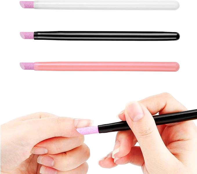 Stone Pusher, Ceramic Pusher, Cuticle Pusher, Nail Art Tool, Detailing, Sanding, Cuticle Treatment, Easy to Carry, Easy to Use, Set of 3 Colors - BeesActive Australia