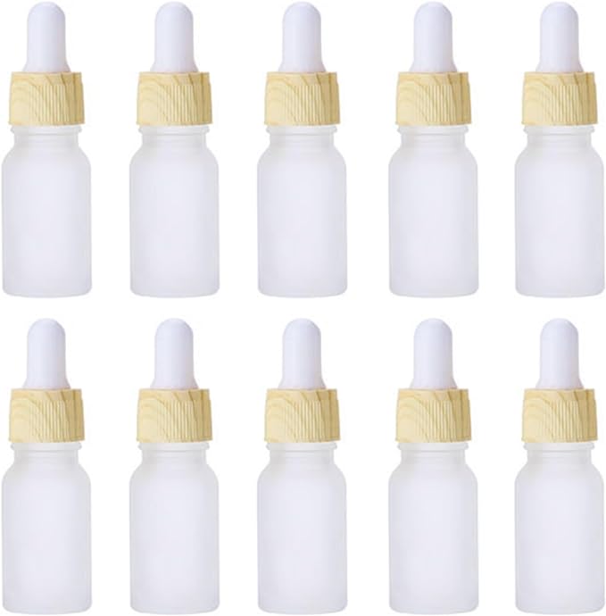 Asdays Eyedropper Bottle, Glass, Aroma Bottle, Cosmetics, Refill, Storage Container, Light Blocking, Aroma Bottles, Essential Oils, Perfumes, Small Dividing, Set of 10 (10 ml) - BeesActive Australia