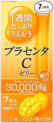 Earth Pharmaceutical Moisturizing Placenta C Jelly Mango Flavor, 0.4 oz (10 g) x 7 Bottles - BeesActive Australia