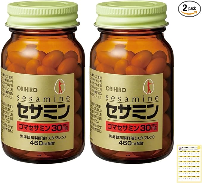 Orihiro Sesamin Sesame Squalene Capsule Supplement 60 Capsules/30 Days Set of 2 - BeesActive Australia