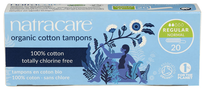 Natracare Organic Non Applicator Tampons Regular 20 Per Pack 20 count (pack of 1) - BeesActive Australia
