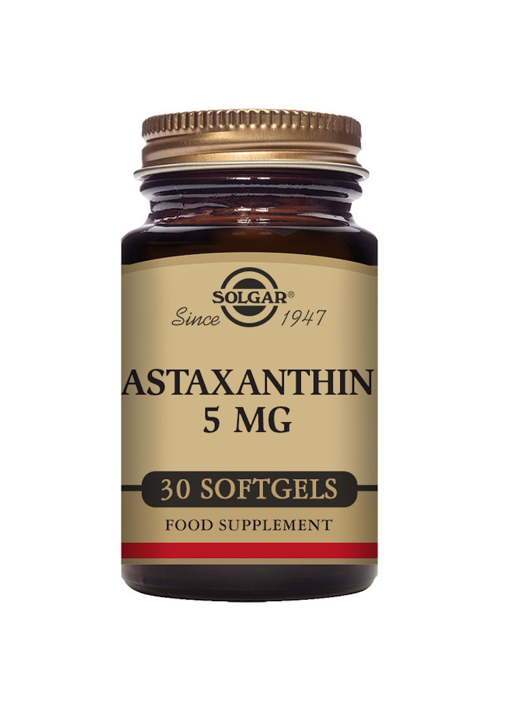 Solgar Astaxanthin 5 mg Softgels - Pack of 30 - Source of Carotenoids - Derived from Fresh Water Algae - Free from Sugar, Salt and Starch - BeesActive Australia