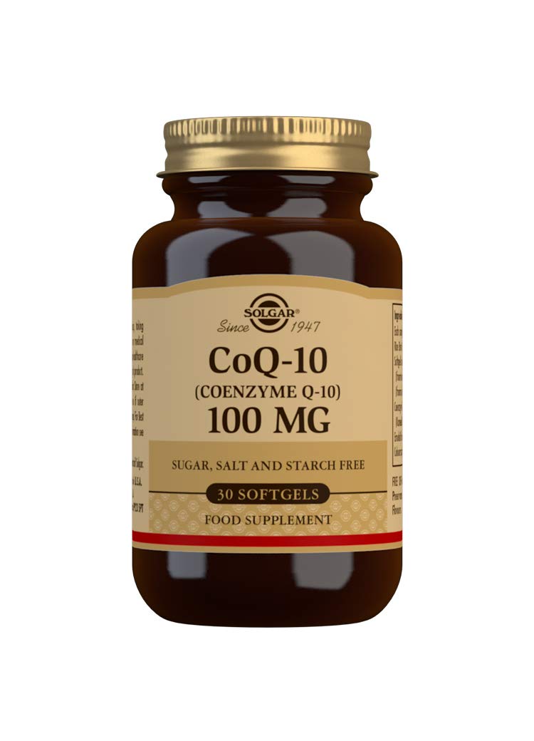 Solgar CoQ-10 (Coenzyme Q-10) 100 mg Softgels - Pack of 30 - For Busy Schedules and Over 50s - Helps Cell Regeneration - Dairy and Gluten Free - BeesActive Australia