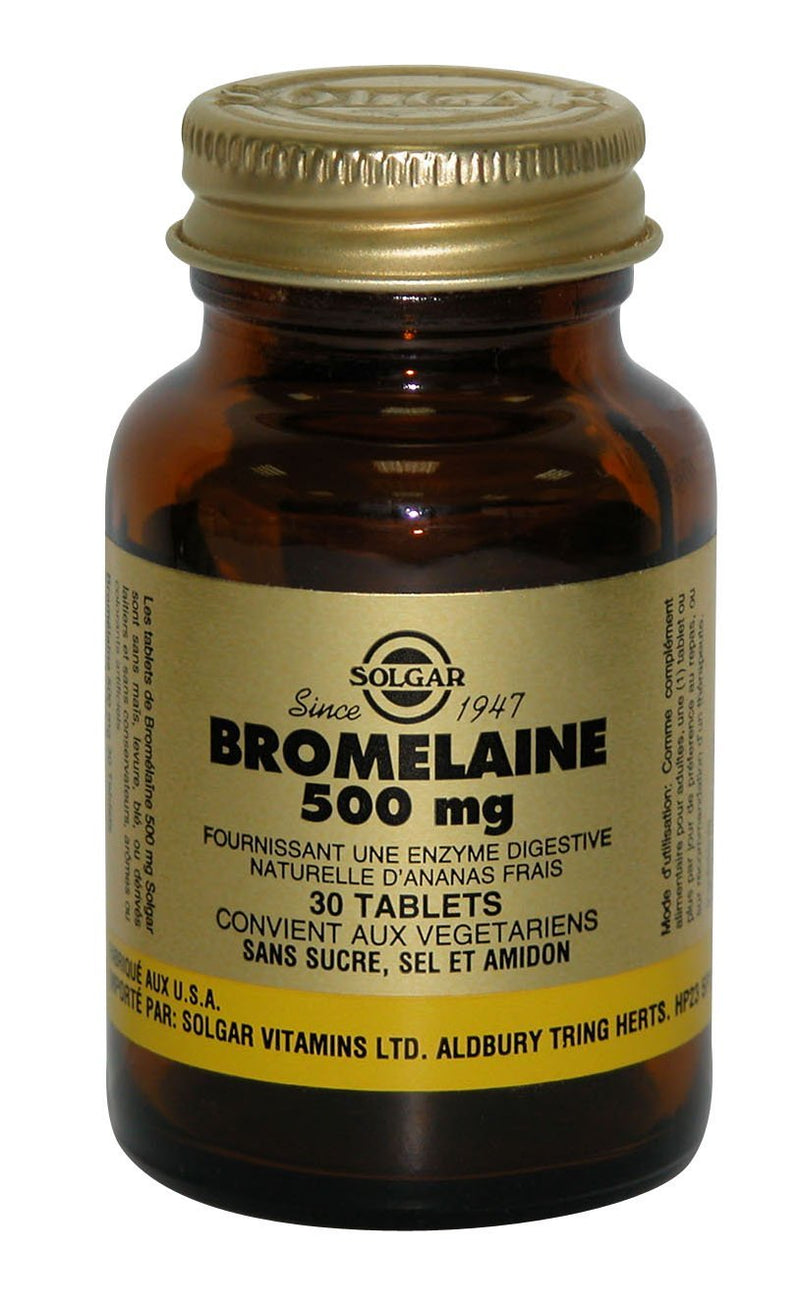 Solgar Bromelain 300 mg Tablets - Pack of 60 - Nutritional Enzyme - Supports Sinus Pain and Swelling - Vegan, Gluten Free and Kosher - BeesActive Australia