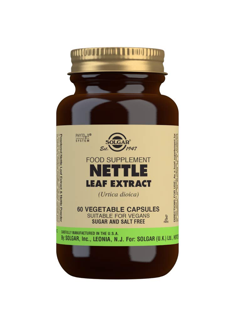 Solgar Nettle Leaf Extract Vegetable Capsules - Pack of 60 - Rich in Antioxidants - Vegan and Kosher - BeesActive Australia
