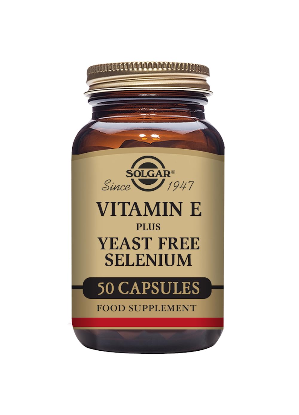 Solgar Vitamin E with Yeast Free Selenium - Supports Immune System & Metabolism - Protects Against Oxidative Stress - Daily Health Supplement - For Hair and Nails - Vegetable Capsules - Pack of 50 - BeesActive Australia