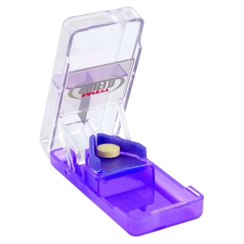 EZY DOSE Pill Cutter with Safety Shield, Tablet Splitter for Small Pills & Vitamins (Colour May Vary) - BeesActive Australia