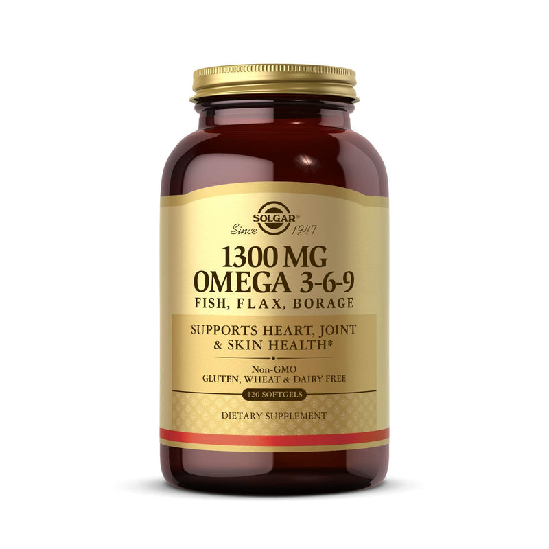Solgar Omega 3-6-9 Softgels - Pack of 120 - Blend of Premium Fish, Flax and Borage Oils � Specially formulated ratio - Molecularly distilled to remove mercury, PCBs and heavy metal contaminants - BeesActive Australia