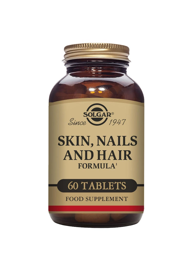 Solgar Skin Hair and Nails - 60 pack - Helps Build Collagen - With Zinc, Copper and Vitamin C - Vegan and Gluten Free - BeesActive Australia