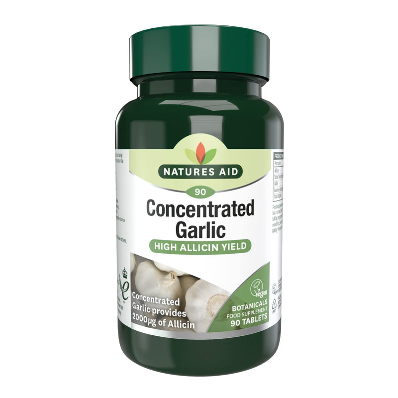 Natures Aid Garlic Concentrated 2000ug - Pack of 90 Tablets Garlic Concentrated 2000ug, Pack of 90 Tablets - BeesActive Australia