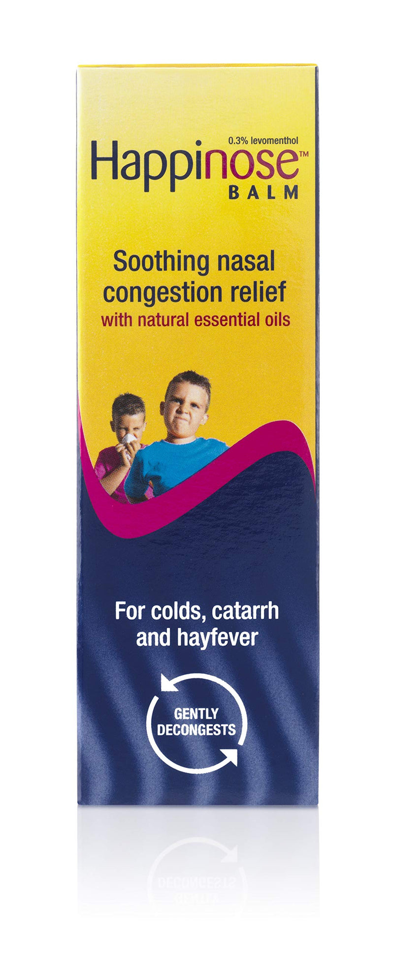 Happinose Balm Nasal Decongestant with Essential Oils for Colds, Catarrh and Hay Fever, 14g - BeesActive Australia