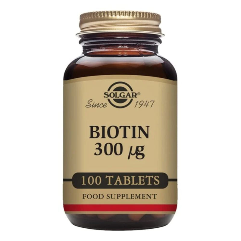 Solgar Biotin 300 �g Vegetable Capsules - Pack of 100 - For Healthy Hair and Skin - Promotes Energy and Vitality - Vegan - BeesActive Australia