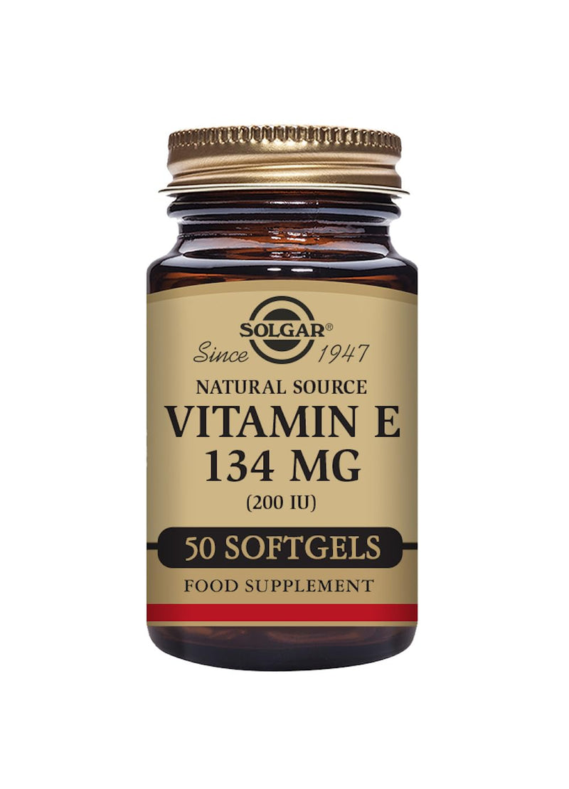 Solgar Vitamin E - Natural Source - 134 mg (200 IU) - Antioxidant - Immune System - d-Alpha Tocopherol - 50 Softgels - BeesActive Australia