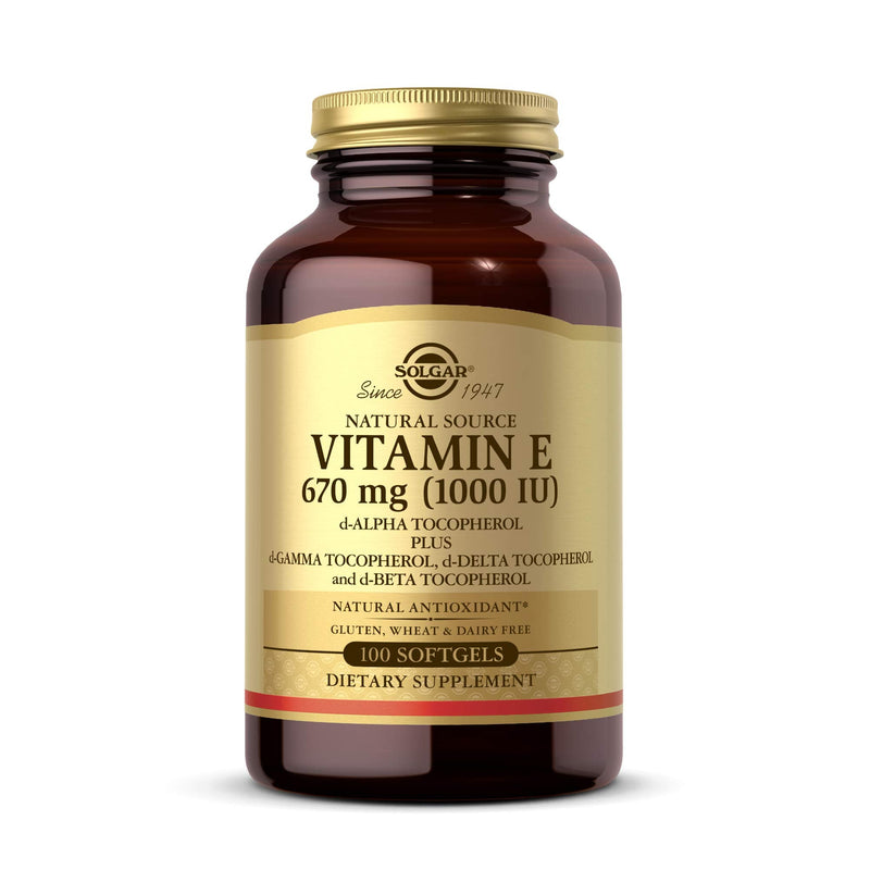 Solgar Natural Source Vitamin E 671mg - Supports the Immune System - Protects Cells from Oxidative Stress - 100 Softgels - BeesActive Australia
