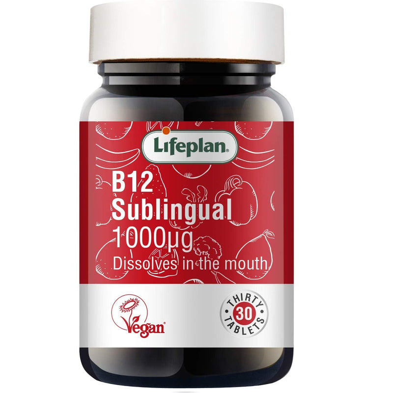 Lifeplan Vitamin B12 1000mcg. One month's Supply. Vegetarian & Vegan. Reduces Tiredness & Fatigue 30 Count (Pack of 1) - BeesActive Australia