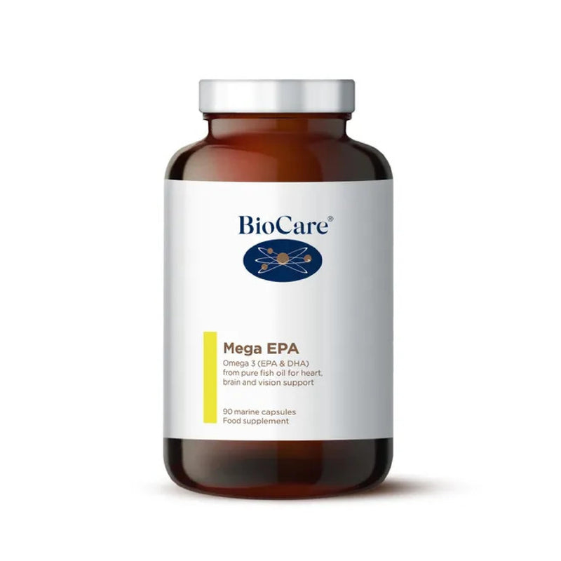 BioCare Mega EPA | Marine Capsules | Omega-3 Fatty Acids, EPA & DHA from Pure Fish Oil | for Heart, Brain & Vision Support - 90 Capsules - BeesActive Australia