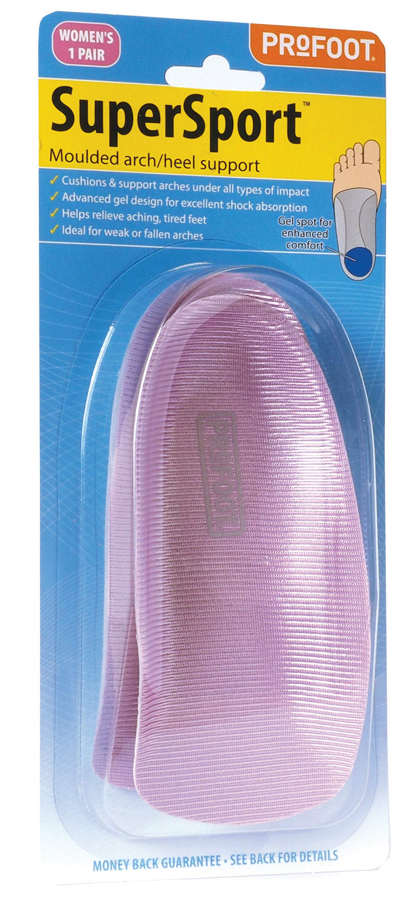 PROFOOT Super Sport Moulded Arch/Heel Support Women - Cushions & supports arches - support insoles - BeesActive Australia
