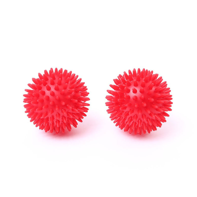 66fit 8cm Hard Spiky Massage Balls x 2pcs - Designed to Relieve Stress and Relax Tight Muscles, Trigger Point, Deep Tissue, Myofascial Release - BeesActive Australia