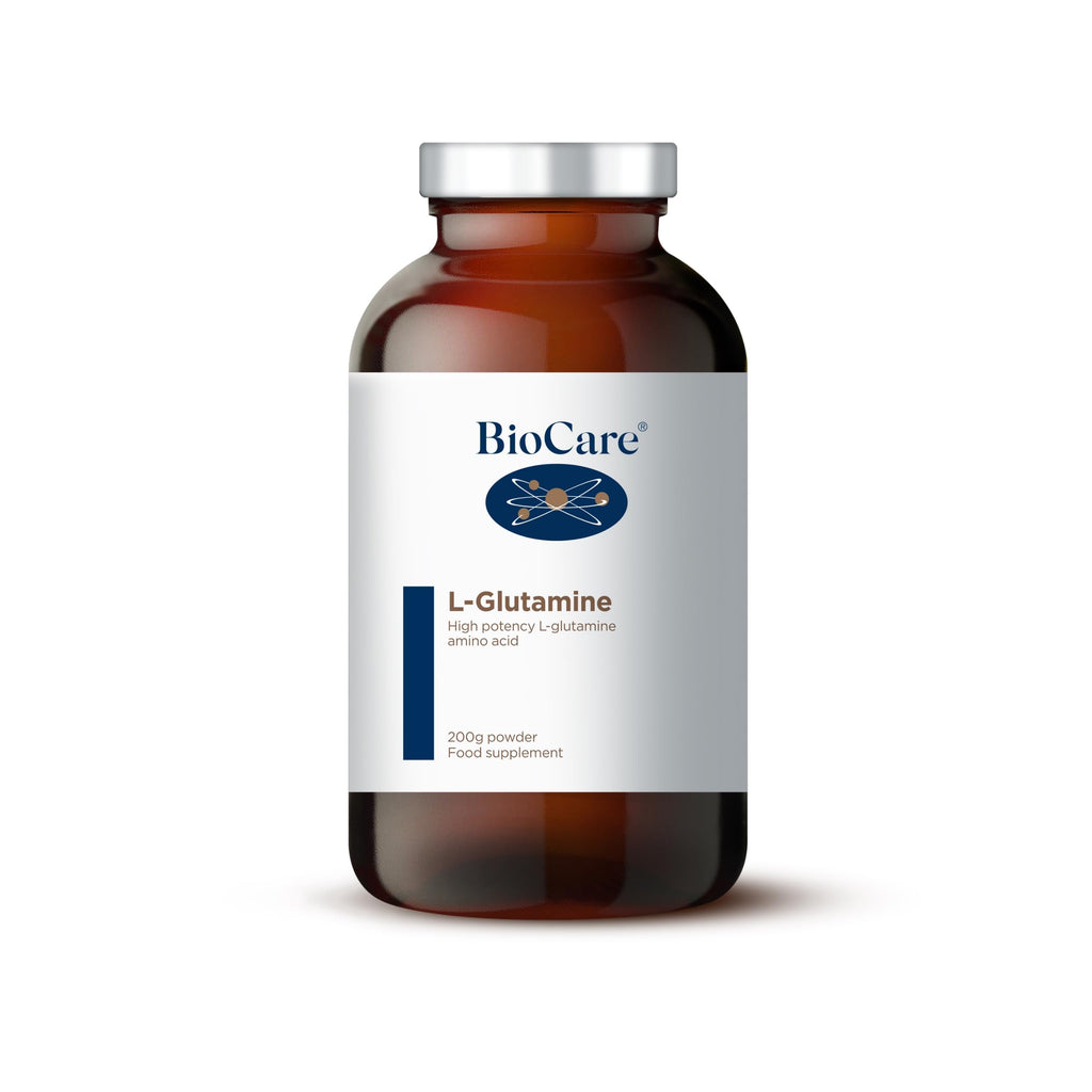 BioCare L-Glutamine Powder | Food Supplement Suitable for Vegetarians & Vegans - 200g, 40 Days' Supply - BeesActive Australia