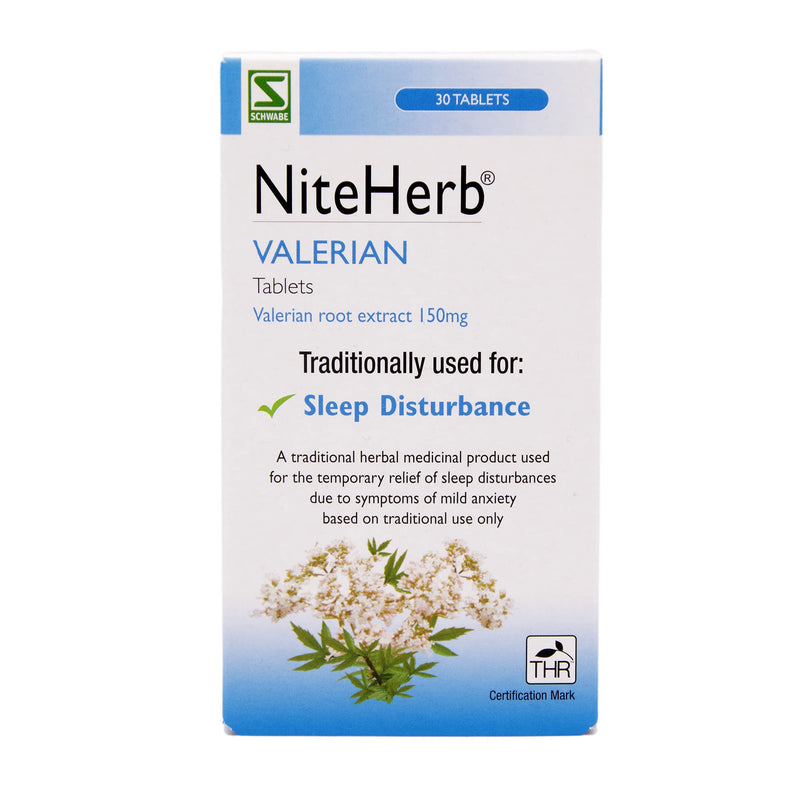 Schwabe Pharma - Niteherb - Valerian Root Extract 150mg - Traditionally used for Sleep Disturbances - Traditional Herbal Medicinal Product - 30 Tablets - BeesActive Australia
