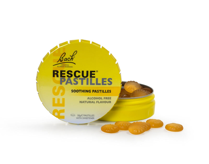 Rescue Remedy Orange & Elderflower Pastilles, Alcohol Free, Supports Emotional Wellbeing & Balance, Travel Friendly Tin, 50g - BeesActive Australia