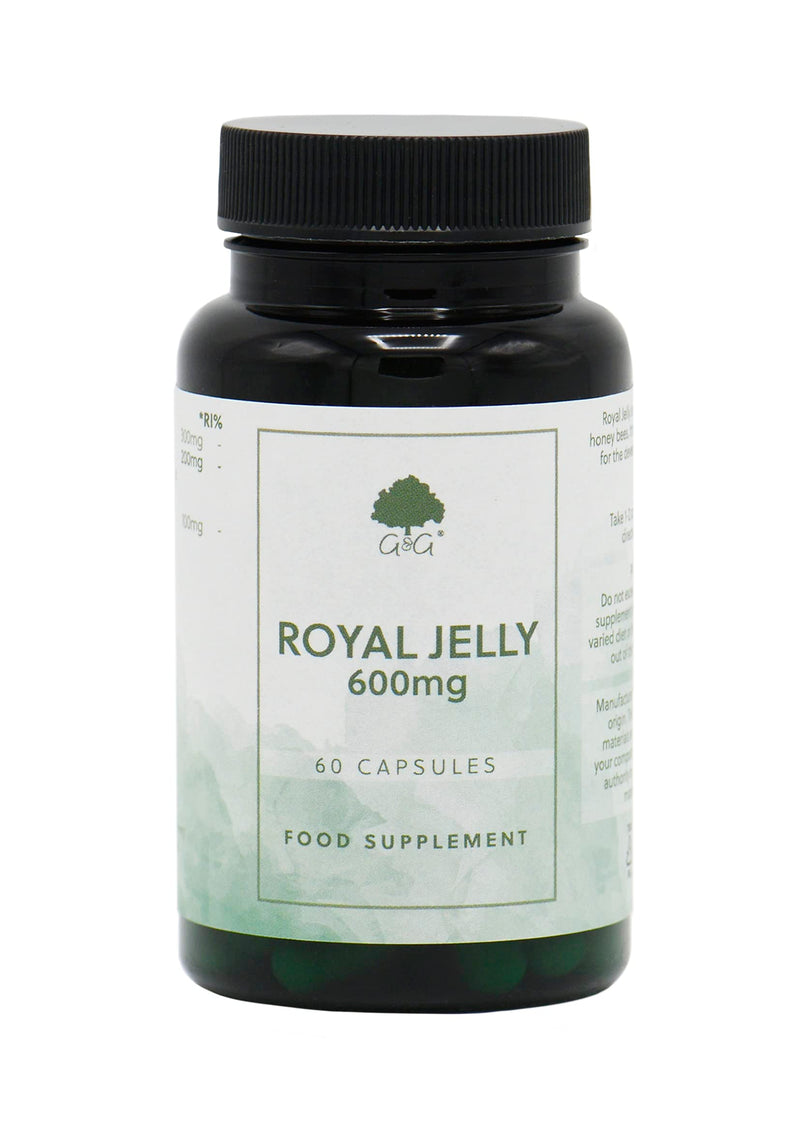 Royal Jelly Capsules | 600mg Royal Jelly per Capsule (3:1) Concentrate | from Honey Bees | G&G Vitamins - BeesActive Australia