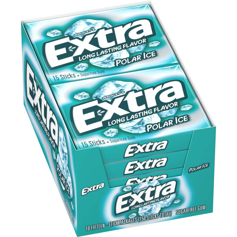 Wrigley's Polar Ice Gum - 10/15 ct. packs 150 Count (Pack of 10) - BeesActive Australia