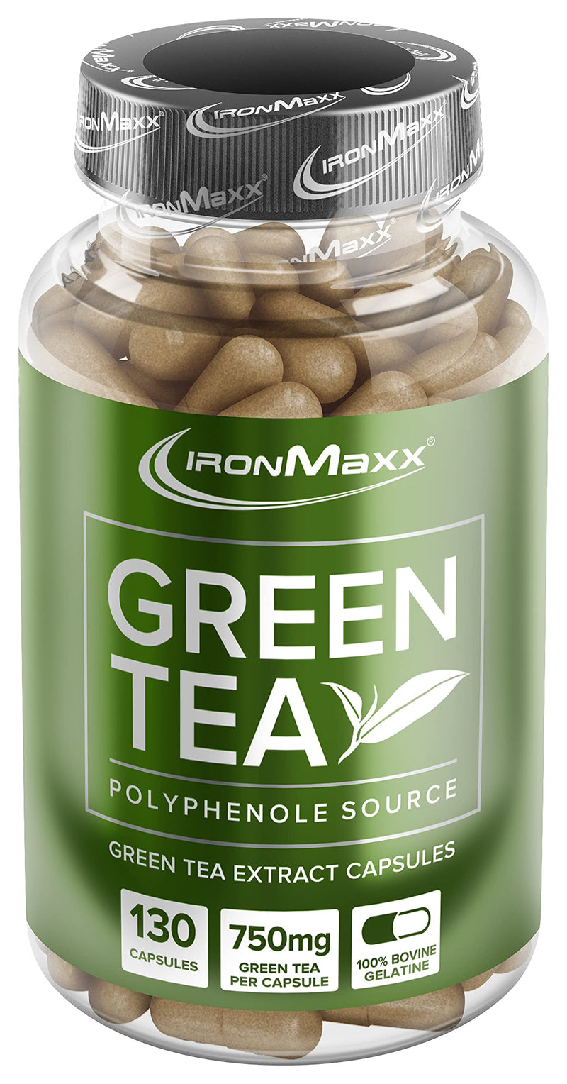 IronMaxx Green Tea Capsules, Green Tea Extract Tablets, 1 x 1 Bottle of 130 Capsules 1 Count (Pack of 130) - BeesActive Australia