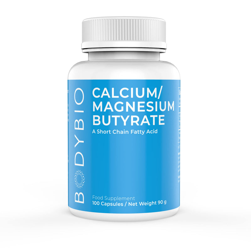 BodyBio Postbiotic - Butyrate Supplement | Butyric Acid + Calcium + Magnesium | Highly Bioavailable | No Fillers | No Additives | Vegetarian-friendly | 100 Capsules 100 Count (Pack of 1) - BeesActive Australia
