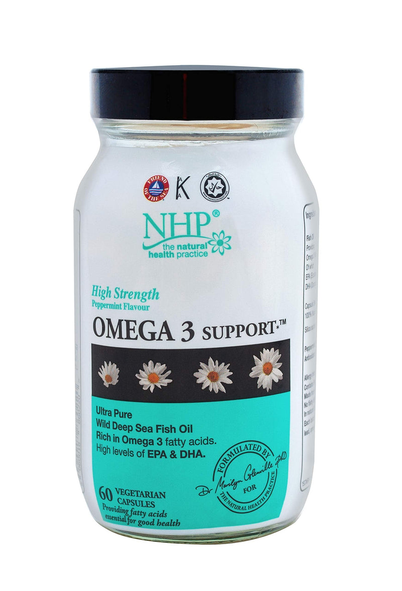 Natural Health Practice Omega 3 Fish Oil Support Supplement (60 Capsules) High Levels of EPA & DHA Softgel Capsules - BeesActive Australia