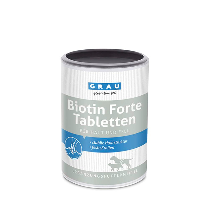 GRAU Original Biotin Forte Tablets for Dogs and Cats, for Smooth Fur and Strong Claws, Pack of 1 (1 x 400 Tablets), Feed Supplement
