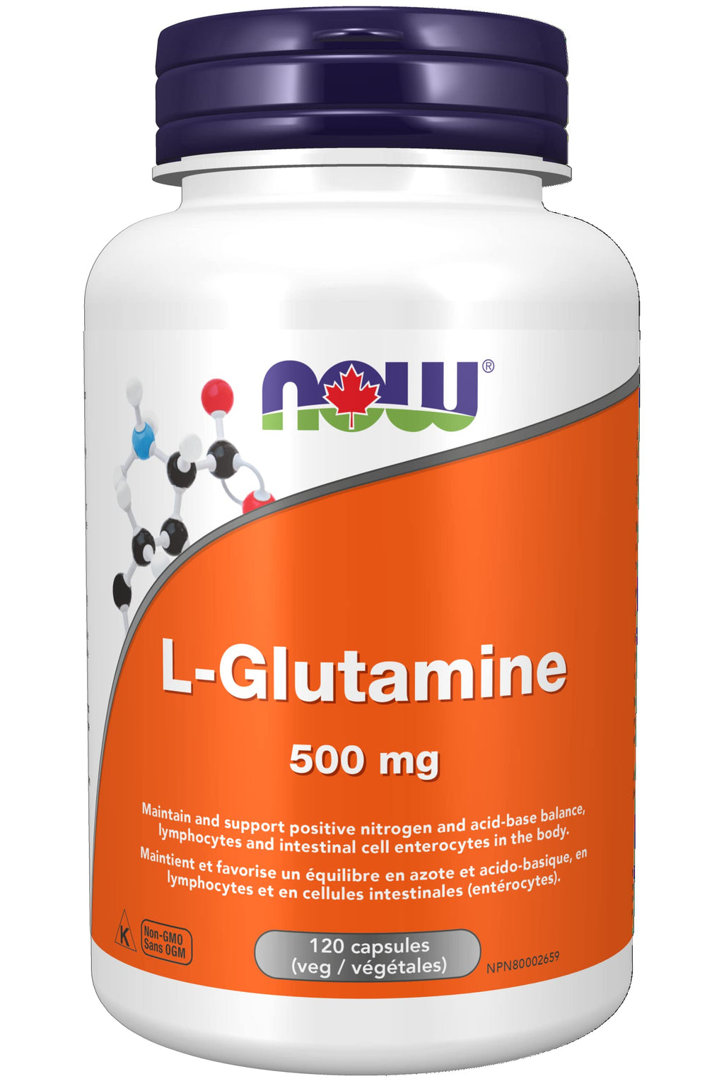 NOW L-Glutamine 500mg Free Form 120 Veg Capsules, 120 g - BeesActive Australia