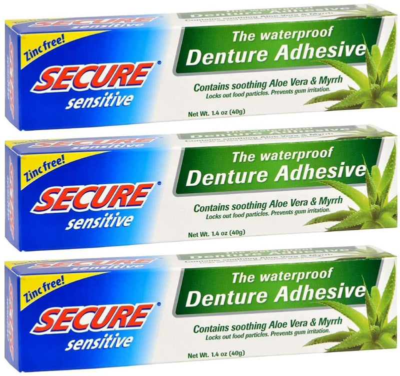 Bioforce A.Vogel Secure Sensitive Waterproof Denture Adhesive, Zinc Free, 1.4 Oz ( Pack of 3 ) - BeesActive Australia