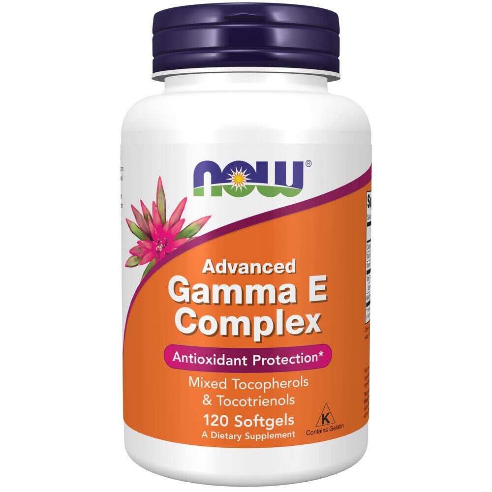 Now Foods, Advanced Gamma-E-Complex, 120 Softgels, Lab-Tested, Vitamin E, Gluten Free, Non GMO - BeesActive Australia